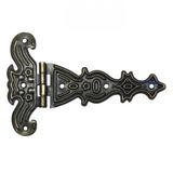 Saç Tek Kuyruklu Menteşe - 69X102 Mm, Büyük, Antik, 100 Adet