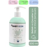 Saç Ve Vücut Bebek Şampuanı - 500 ml Doğal, Vegan Sülfat Ve Parfüm Içermez