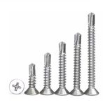 Saç Vidası Havşa Başlı Kalite DIN 7504P YHB Matkap Uçlu Metal Levha Saç Panel Vidası Galvaniz Kaplama (150, 3.9x13)