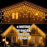 Saçak LED Işık – Gün Işığı | Fişli & Eklemeli | Flaşlı Beyaz LED Detaylı