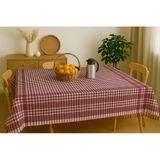 Saçaklı Piti Kareli Masa Örtüsü 150X150 cm – Sofra & Piknik Için Çok Amaçlı Örtü - Bordo - 150 x 150 cm