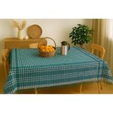 Saçaklı Piti Kareli Masa Örtüsü 150X150 cm – Sofra & Piknik Için Çok Amaçlı Örtü - Yeşil - 150 x 150 cm