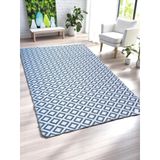 Saçaksız Dokuma Kilim Modern Desen Robot Süpürgeye Uyumlu Yıkanabilir Çift Taraflı Kilim Gri-Beyaz, Mutfak Halısı, Balkon Kilimi, Yolluk, Paspas