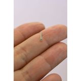 Sacce Scarves & Accessories 316L Çelik 2.5 mm Tektaş Hızma Arkası Kıvrımlı Düşmeyen Burun Piercingi