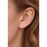 Sacce Scarves & Accessories Gold Renkli Taşlı Kurdele Fiyonk Figürlü Piercing Helix Kıkırdak Conch Lob