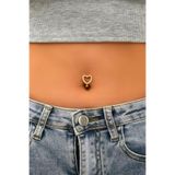 Sacce Scarves & Accessories Kalp Model Göbek Piercingi Gold Renkli