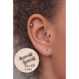 Sacce Scarves&Accessories 316L Cerrahi 2'li Çelik Top Piercing