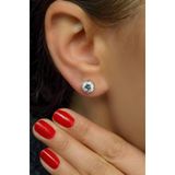 Sacce Scarves&Accessories 8 mm Zirkon Taşlı Tektaş Küpe