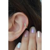 Sacce Scarves&Accessories Altın Renkli Yılan Model Halka Tragus Helix Kıkırdak Piercing