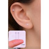 Sacce Scarves&Accessories Antialerjik Bioplast Esnek Şeffaf Silikon Piercing Tragus Helix Lobe Dudak Dil Conch 10 mm