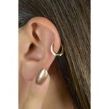 Sacce Scarves&Accessories Beyaz Mineli Çelik Halka Tragus Helix Kıkırdak Piercing