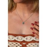Sacce Scarves&Accessories Çelik Minimal Dört Yapraklı Yonca Kolye Gümüş Renk Yonca Şans Kolyesi