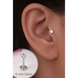 Sacce Scarves&Accessories Çelik Yıldız 6 mm Piercing