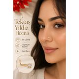 Sacce Scarves&Accessories Düşmeyen L Model Yıldız Tektaş Çelik 316L Zirkon Taşlı Hızma
