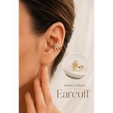 Sacce Scarves&Accessories Earcuff Zirkon Gold Kuzey Yıldızı Sıkıştırmalı Kıkırdak Küpesi
