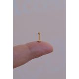 Sacce Scarves&Accessories Gold 2 mm Küçük Toplu Çelik Piercing
