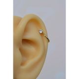 Sacce Scarves&Accessories Gold Düz Halka Helix Piercing Halka Düz Conch Piercingi