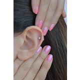 Sacce Scarves&Accessories Gümüş Renkli Tektaş Helix Kıkırdak Küpesi Piercing
