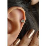 Sacce Scarves&Accessories Halka Mini Kalp Tragus Helix Kıkırdak Piercing