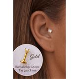 Sacce Scarves&Accessories Kalp Tektaş Cerrahi Çelik Piercing Tragus Helix Kıkırdak Lob Conch Dudak