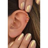 Sacce Scarves&Accessories Kıvrımlı Çelik Spiral 6 mm Tragus Helix Kıkırdak Gold Piercing