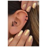 Sacce Scarves&Accessories Kıvrımlı Çelik Spiral 6 mm Tragus Helix Kıkırdak Siyah Piercing