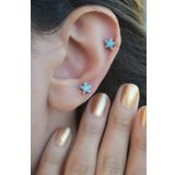 Sacce Scarves&Accessories Mavi Firuze Yıldız Helix Kıkırdak Piercing