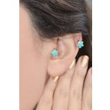 Sacce Scarves&Accessories Mavi Yıldız Tragus Helix Mini Küpe Piercing