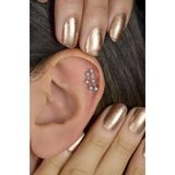 Sacce Scarves&Accessories Oğlak Burcu Küpe Takımyıldızı Yıldızlı Helix Gümüş Renk Piercing