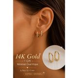 Sacce Scarves&Accessories Oval Model Mini Halka Küpe