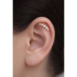 Sacce Scarves&Accessories Sıralı Taşlı Helix Piercing Kıkırdak Tragus Lob Conch Piercing Taş Detaylı
