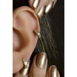 Sacce Scarves&Accessories Taşlı Gold Halka Tragus Helix Kıkırdak Piercing