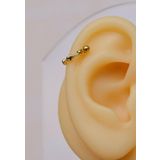 Sacce Scarves&Accessories Taşlı Gold Helix Kıkırdak Küpesi Piercing