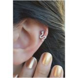 Sacce Scarves&Accessories Yılan Helix Kıkırdak Gümüş Renk Piercing