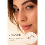 Sacce Scarves&Accessories Yıldız Taşlı Düşmeyen Kıvrımlı Çelik Burun Hızması