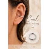 Sacce Scarves&Accessories Zirkon Taşlı Ince Halka Conch Piercing – Rodyum Kaplama | Tekli