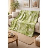 Saçlı Battaniye Fıstık Yeşili 150X200 Soft Modern Termal - 150 x 196 cm - Yağ Yeşili