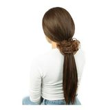 Saçlı lastikli topuz toka / bebek kumralı