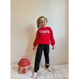 Sacro Kids Amazing Yazılı Renkli Şardonlu 3 Iplik Sweatshirt-Eşofman Altı Kışlık Erkek Çocuk Takım - Kırmızı - 7 - 8 Yaş