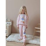 Sacro Kids Daisy Duck Dijital Baskılı Şardonlu 3 Iplik Sweatshirt-Eşofman Altı Kışlık Kız Çocuk Takım - Pembe - 3 - 4 Yaş