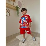 Sacro Kids Kırmızı Sonic Baskılı Şort-Tişört Yazlık Erkek Çocuk Takım - 9 - 10 Yaş