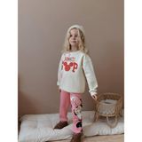 Sacro Kids Minnie Dijital Baskılı Şardonlu 3 Iplik Sweatshirt-Eşofman Altı Kışlık Kız Çocuk Takım - Pembe - 9 - 10 Yaş