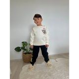 Sacro Kids Paw Friends Desenli Baskili Şardonlu 3 Iplik Sweatshirt-Eşofman Altı Kışlık Erkek Çocuk Takım - Çok Renkli - 9 - 10 Yaş