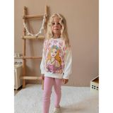 Sacro Kids Prenses Baskılı Sweatshirt-Eşofman Altı Mevsimlik Kız Çocuk Takım - Çok Renkli - 9 - 10 Yaş