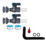 Sacubee 2 takım 3/4 inç yağmur varili tıkaç kiti su varili PVC bahçe saptırıcı kiti yağmur varili bağlantı kiti bölme bağlantı hortumu musluk adaptörü ve iplik mühür bandı ev dış mekan görevleri için