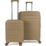 Saddlebag Karbon Pp Seyahat Valizi Horizon Serisi Kırılmaz Bavul, Kabin Boy&Büyük Boy - Gold