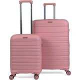 Saddlebag Karbon Pp Seyahat Valizi Horizon Serisi Kırılmaz Bavul, Kabin Boy&Büyük Boy - Pembe
