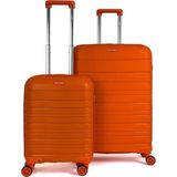 Saddlebag Karbon Pp Seyahat Valizi Horizon Serisi Kırılmaz Bavul, Kabin Boy&Büyük Boy - Turuncu