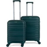 Saddlebag Karbon Pp Seyahat Valizi Horizon Serisi Kırılmaz Bavul, Kabin Boy&orta Boy - Zümrüt Yeşili