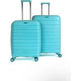 Saddlebag Karbon Pp Seyahat Valizi Horizon Serisi Kırılmaz Bavul, Orta Boy&büyük Boy - Bebe Mavisi